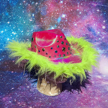 Load image into Gallery viewer, Neon Alien Superstar Space Cowboy/Cowgirl Hat

