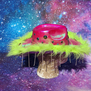 Neon Alien Superstar Space Cowboy/Cowgirl Hat