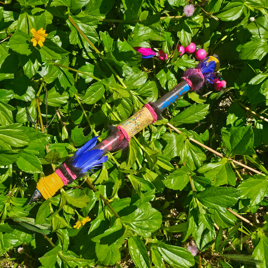 Springtime Sprite Chakra Balancing Shaman Spear Mini.