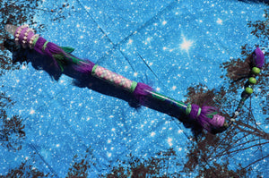 Powerful Amplifying Orgonite Purple Earth Dragon Shaman Spear Mini