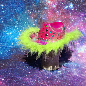Neon Alien Superstar Space Cowboy/Cowgirl Hat