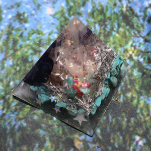 Turquois Merkaba Activation Orgonite Pyramid