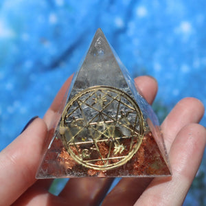 Elemental Starfish and Adventurine Orgonite Pyramid