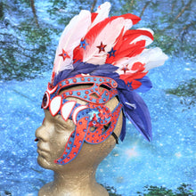 Load image into Gallery viewer, Patriot Warrior Moonmaiden Headdress
